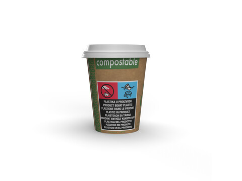 Bio Kaffeebecher Kraft PLA 150ml/6oz,ؠ72mm Karton (1000Stck)