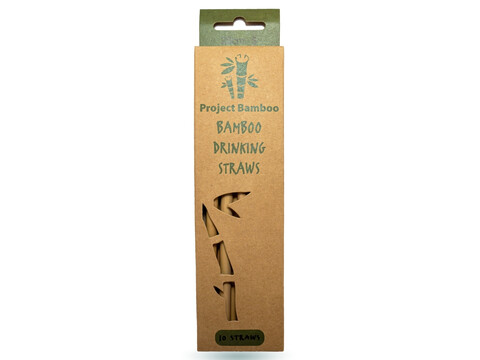 Trinkhalme aus Bambus 6-8x 200mm Karton (500 Stck)