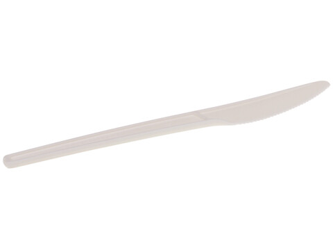 Bio Mehrweg-Messer weiß 16,8 cm CPLA, kompostierbar