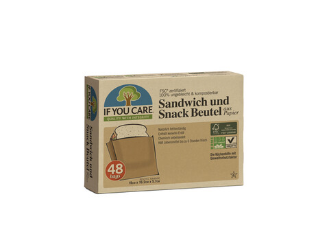IF YOU CARE Sandwich und Snackbeutel - 12er Pack á 48 Stück (Karton)